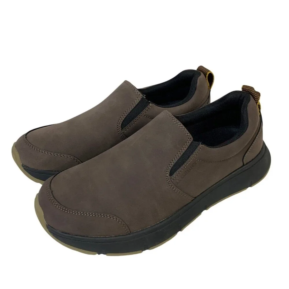 Gerry Mens Size 9 Brown Faux Suede Slip On Moc II Comfort Insole Casual Shoes